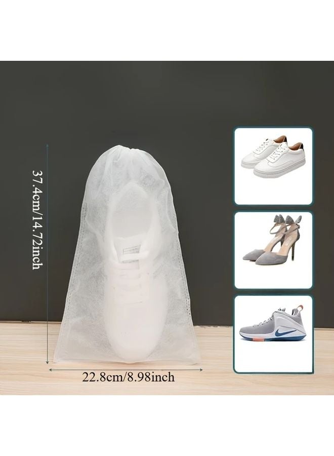 100pcs 14 72x8 98 Inch Non Woven Shoe Storage Bags Dustproof Hanging Drawstring Wardrobe Organizer - Image 3